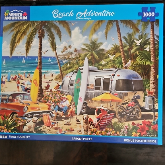 BEACH ADVENTURE 1000 PIECE WHITE MOUNTAIN PUZZLE - Picture 1 of 1